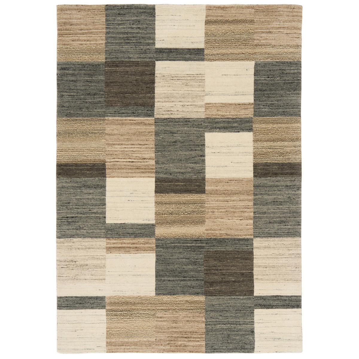 NATUR WOLLE TEPPICH GABBEH ESTA - Naturfarben, Textil (70/140cm) - Pergamon