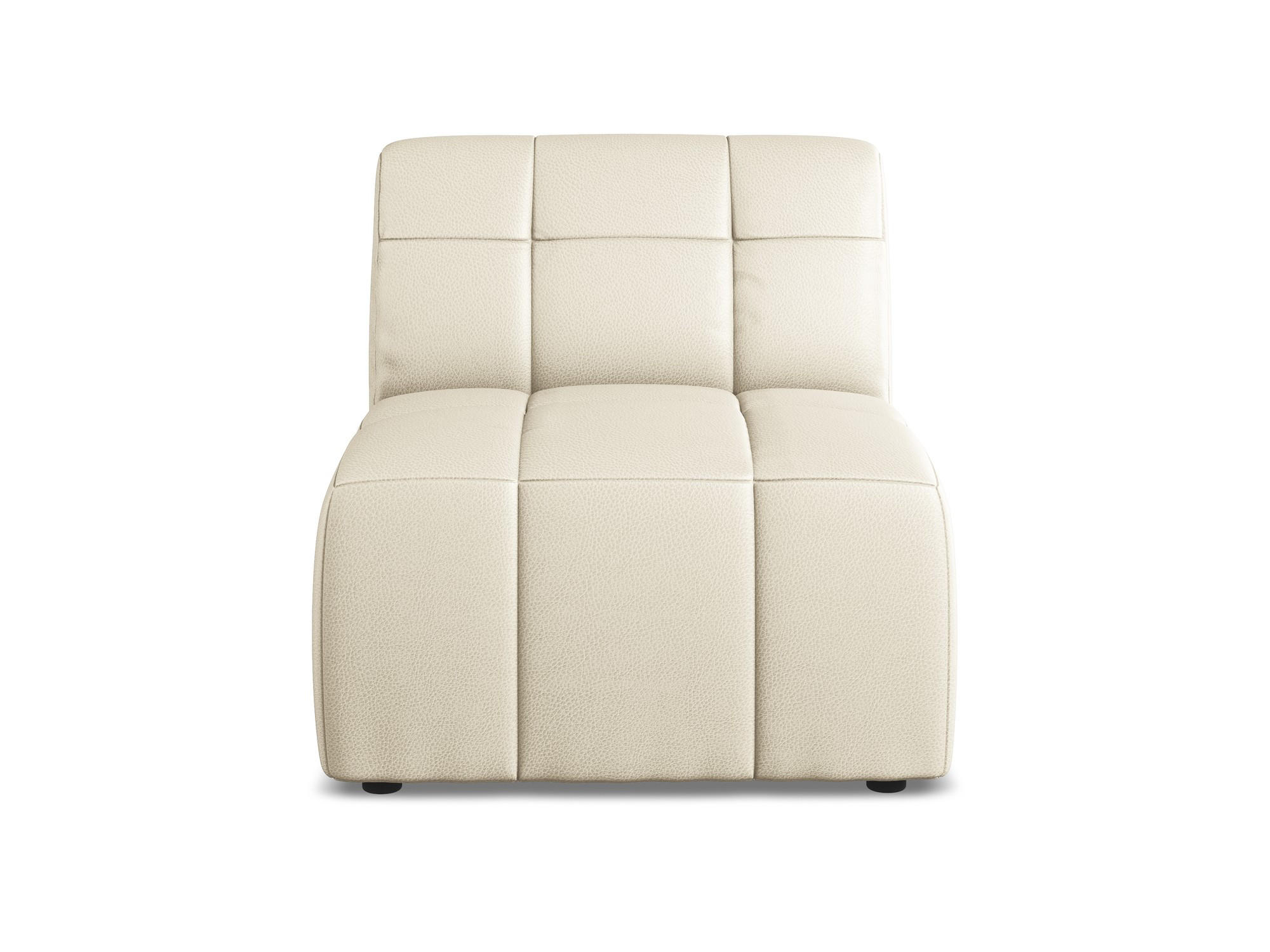 SOFAELEMENT Kunstleder Beige - Creme/Schwarz, Holzwerkstoff/Kunststoff (75/77/90cm) - Makamii
