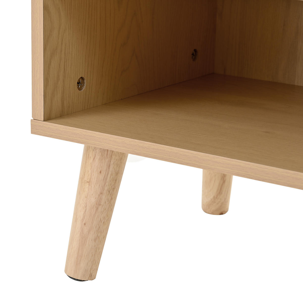 SCHUHSCHRANK Natural 120/35/106 cm mit 3 Türen und 1 Schublade - Naturfarben, Holzwerkstoff (120/106/35cm) - PANGIVO