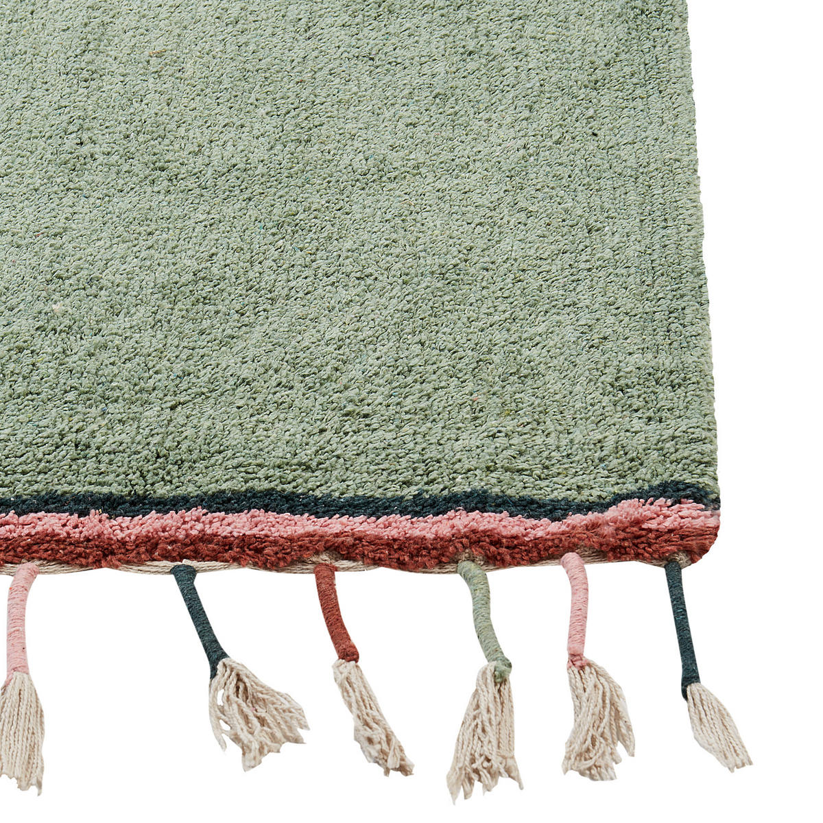 KURZFLOR-TEPPICH Grün 140/200 cm Caparli - Grün, Textil (140/200cm) - Beliani