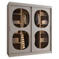 SCHWEBETÜRENSCHRANK 200/180/62 2-türig - Kaschmir, Holz (180/200/62cm) - Abiks Möbel