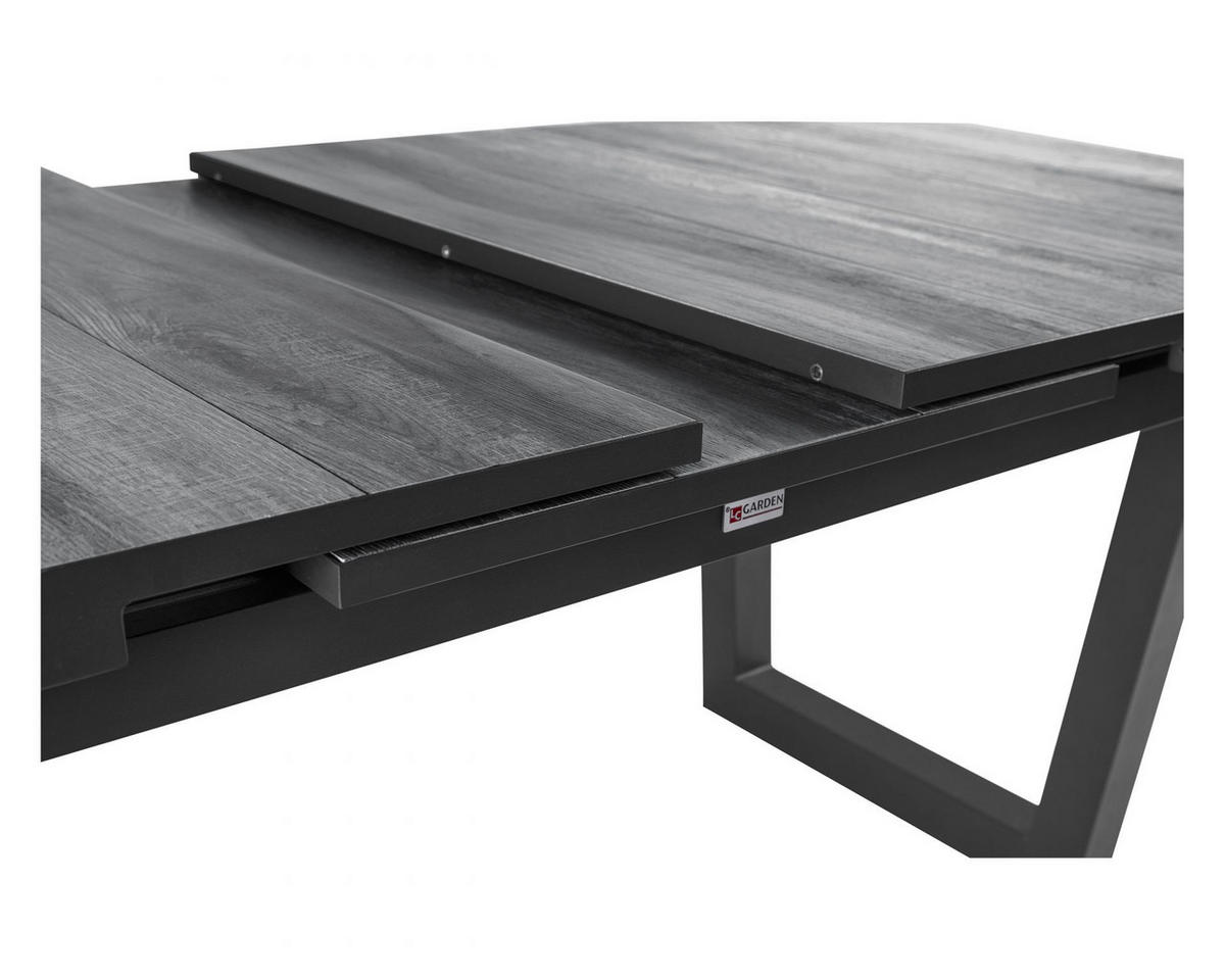 GARTENTISCH Nizza 200/260x100x75 cm, Keramik, Anthrazit - Anthrazit, Keramik (100/260/75cm) - dasmöbelwerk