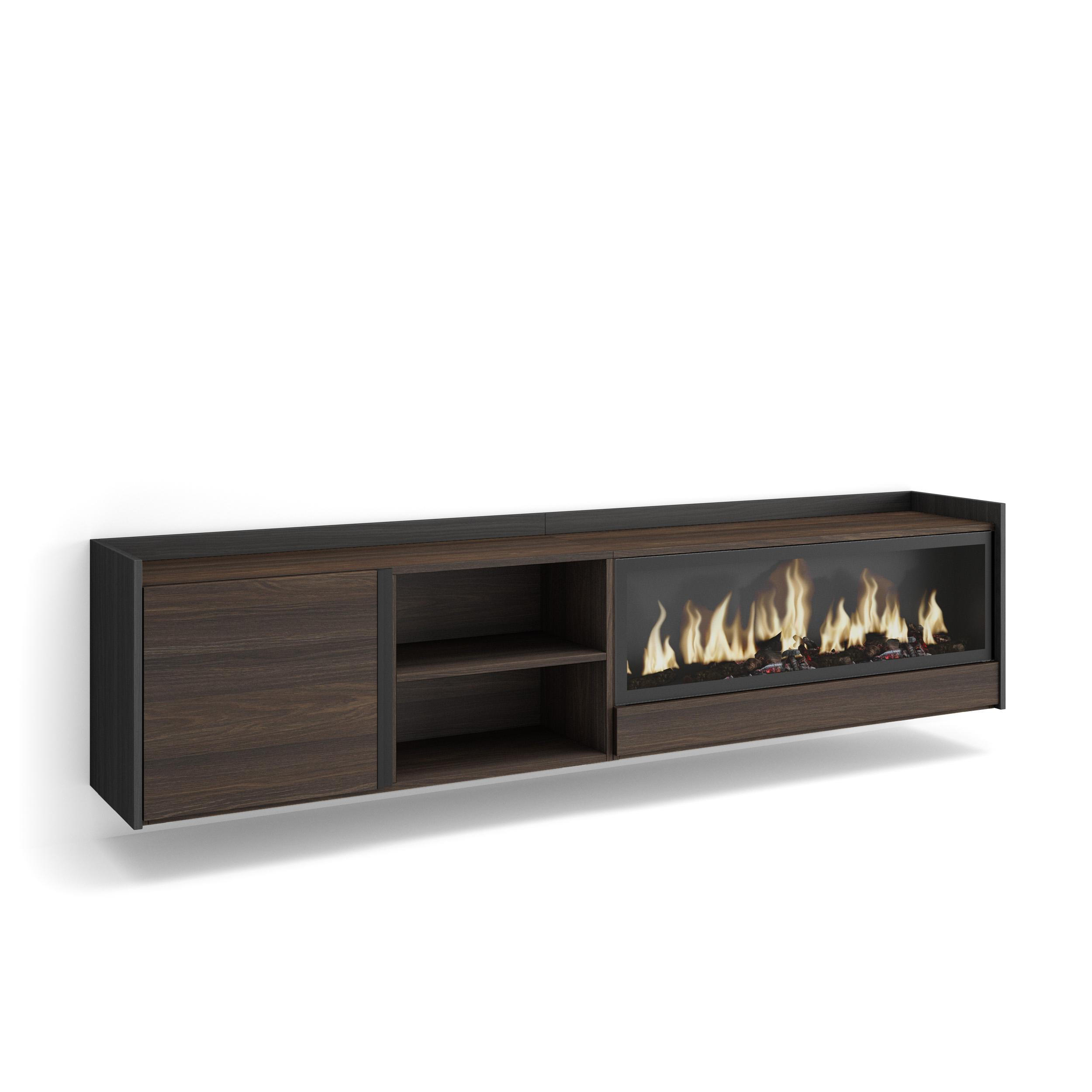 Skraut Home Lowboard, Dunkelbraun 212x50x35 cm