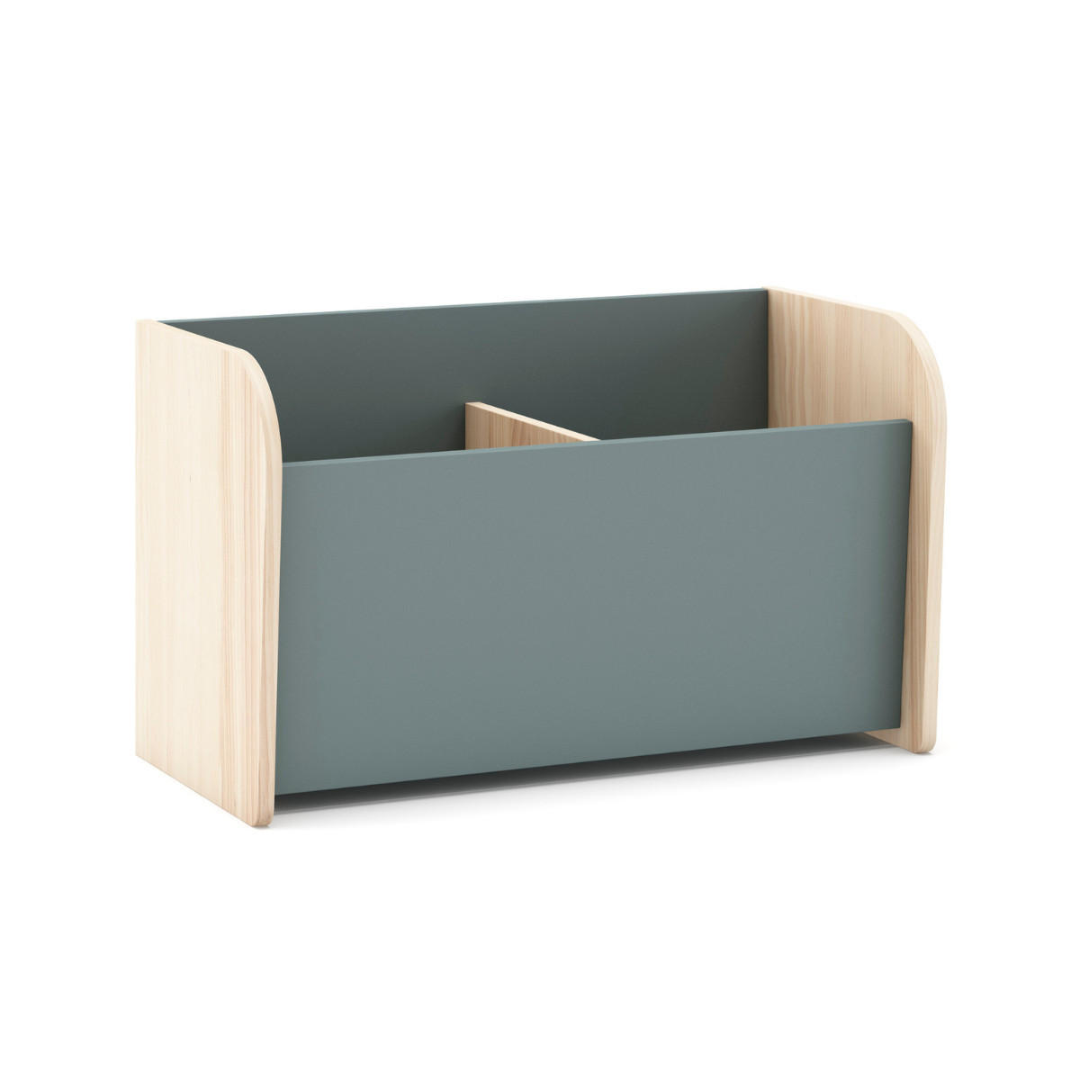 SPIELZEUGKISTE mit 2 offenen Nischen L70 cm 35/70/42 cm - Grün, Holzwerkstoff (35/70cm) - Calicosy