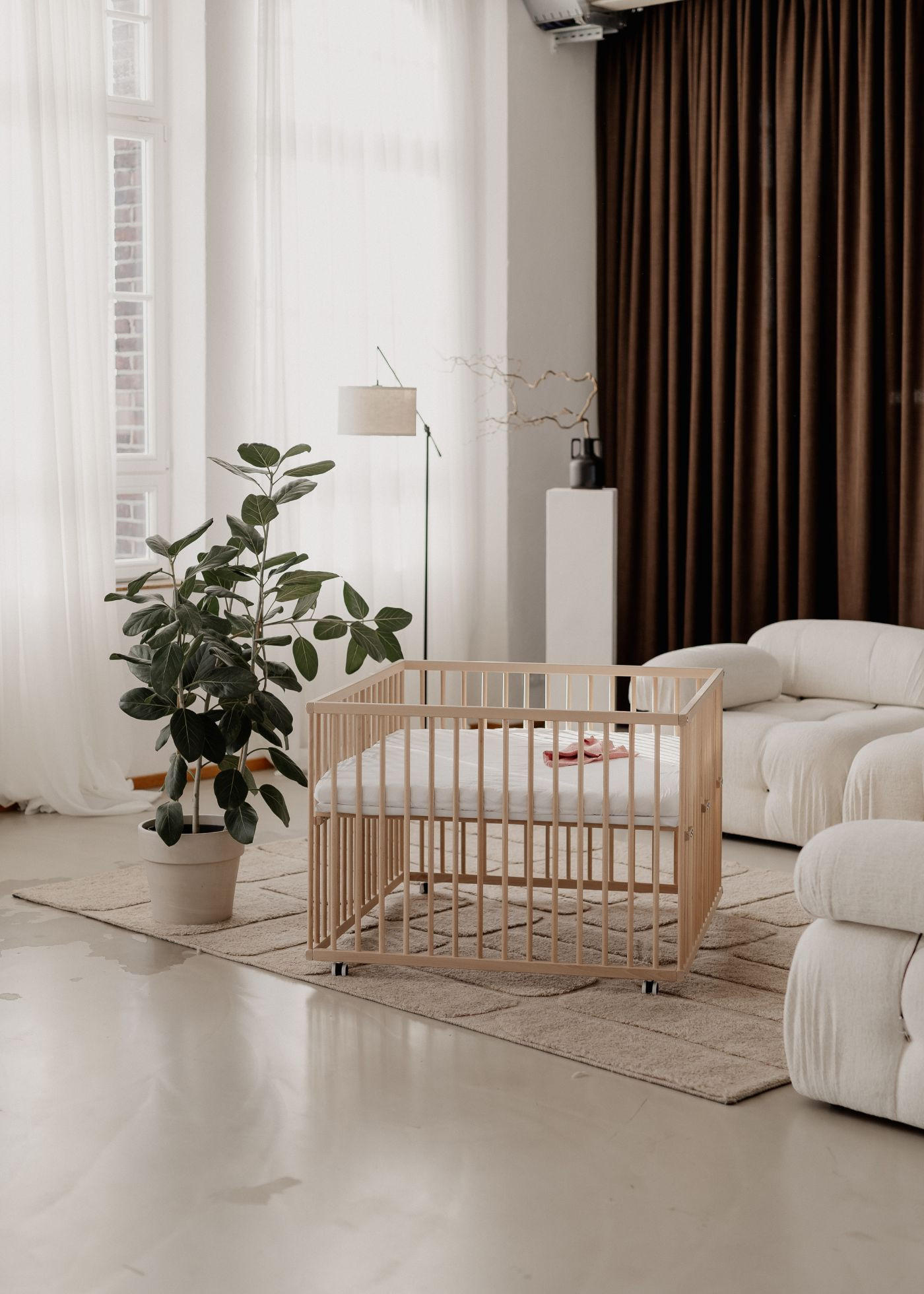 Thumbnail - Sämann – make a difference. Laufgitter, Natur, Holz, Echtholz,Buche, 100x74x75 cm, Babymöbel, Laufstall Baby
