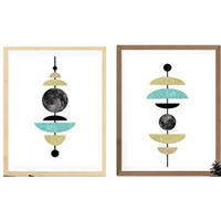 POSTER Set Mit 2 Geometrisch Weltraum A3 Rahmenlos - Klar, Papier (29.7/5/42cm) - Nacnic