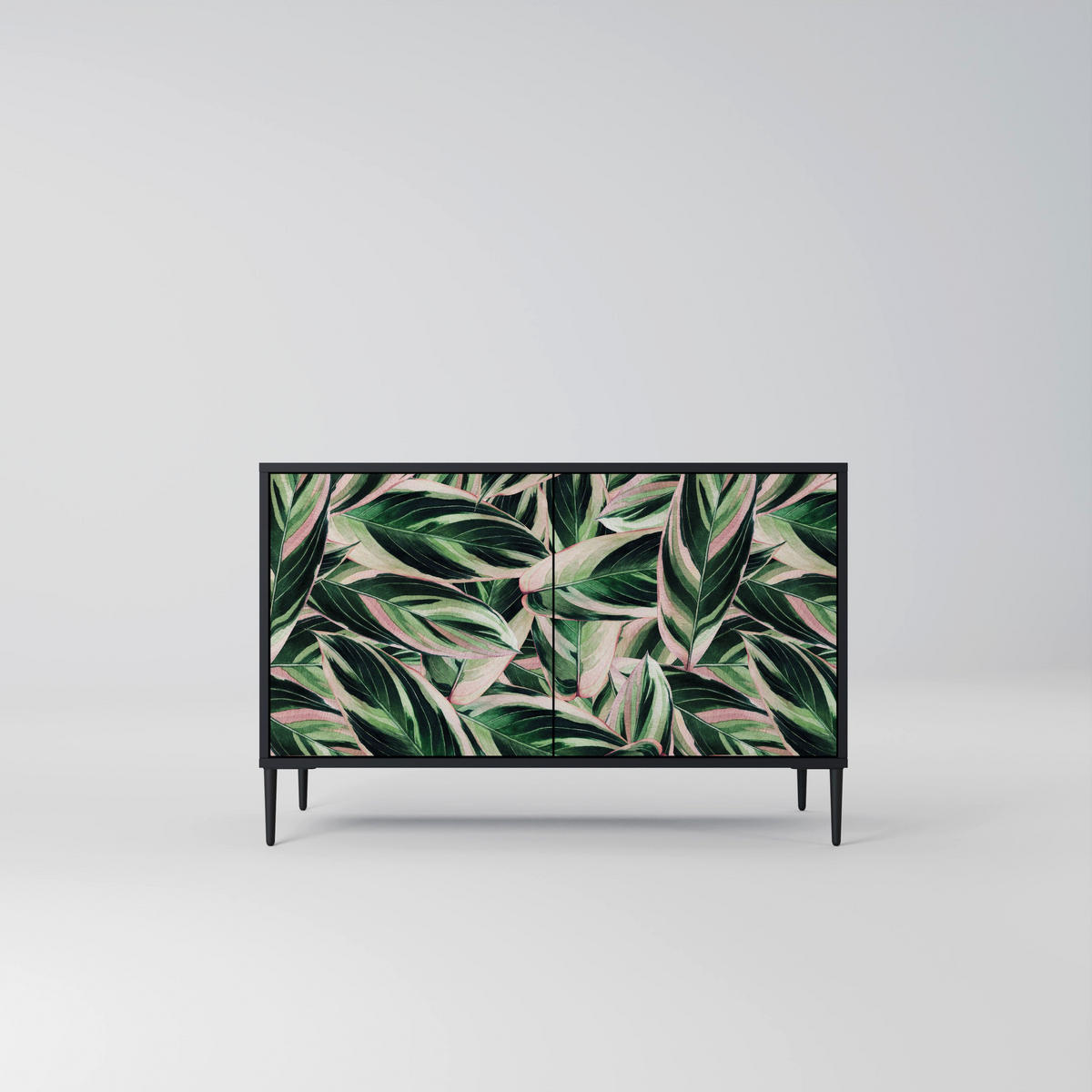 SIDEBOARD EERIE STROMANTHE, Eicheneffekt, 111x42x57,5 cm, 2 Türen - Eiche Artisan, Holz (111/57.5/42cm) - SpaceRebels