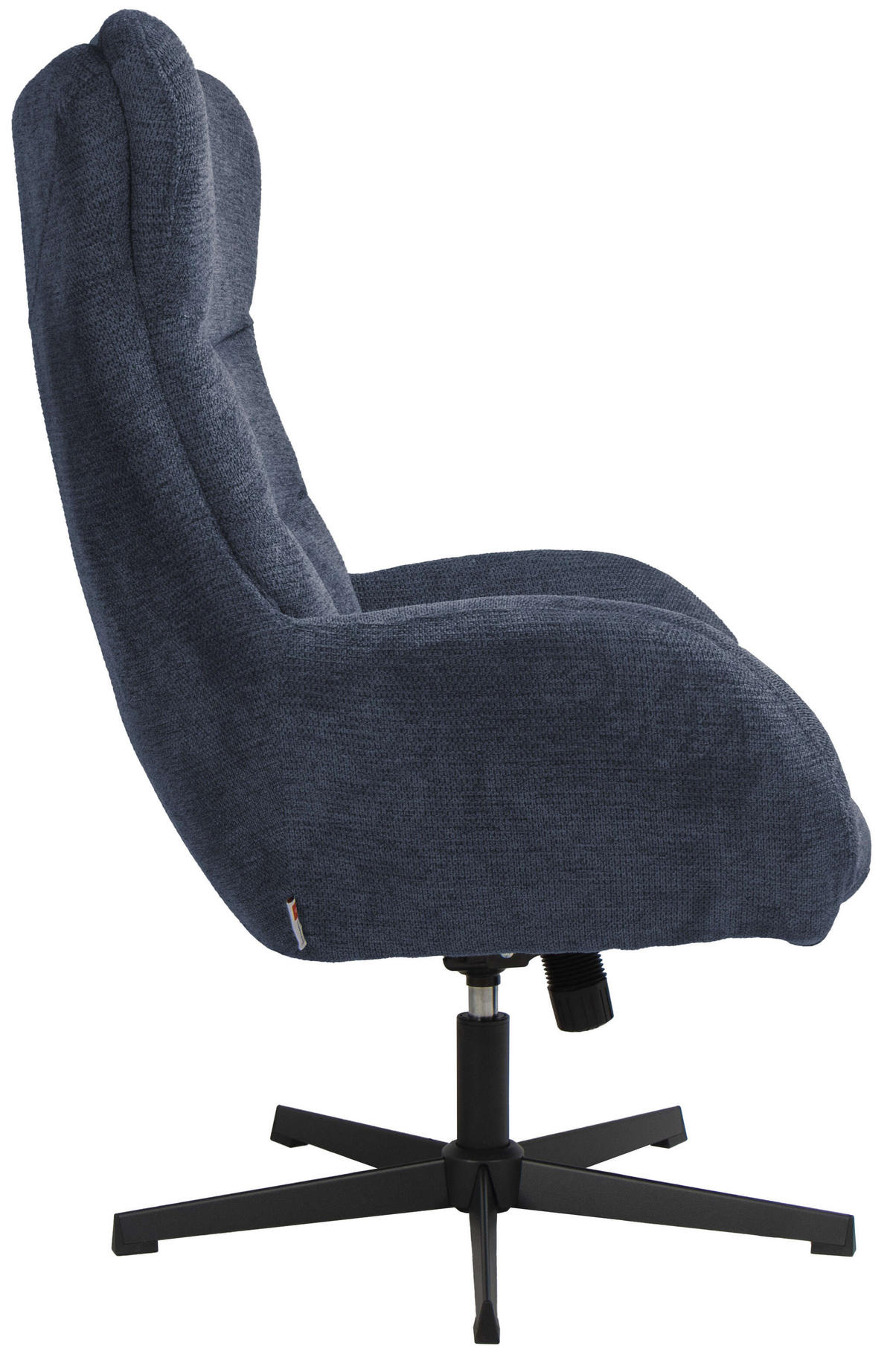 RELAXSESSEL Lucito blau inkl. Fußhocker - Blau/Schwarz, Textil/Metall (83/109/76cm) - Mr. Deko
