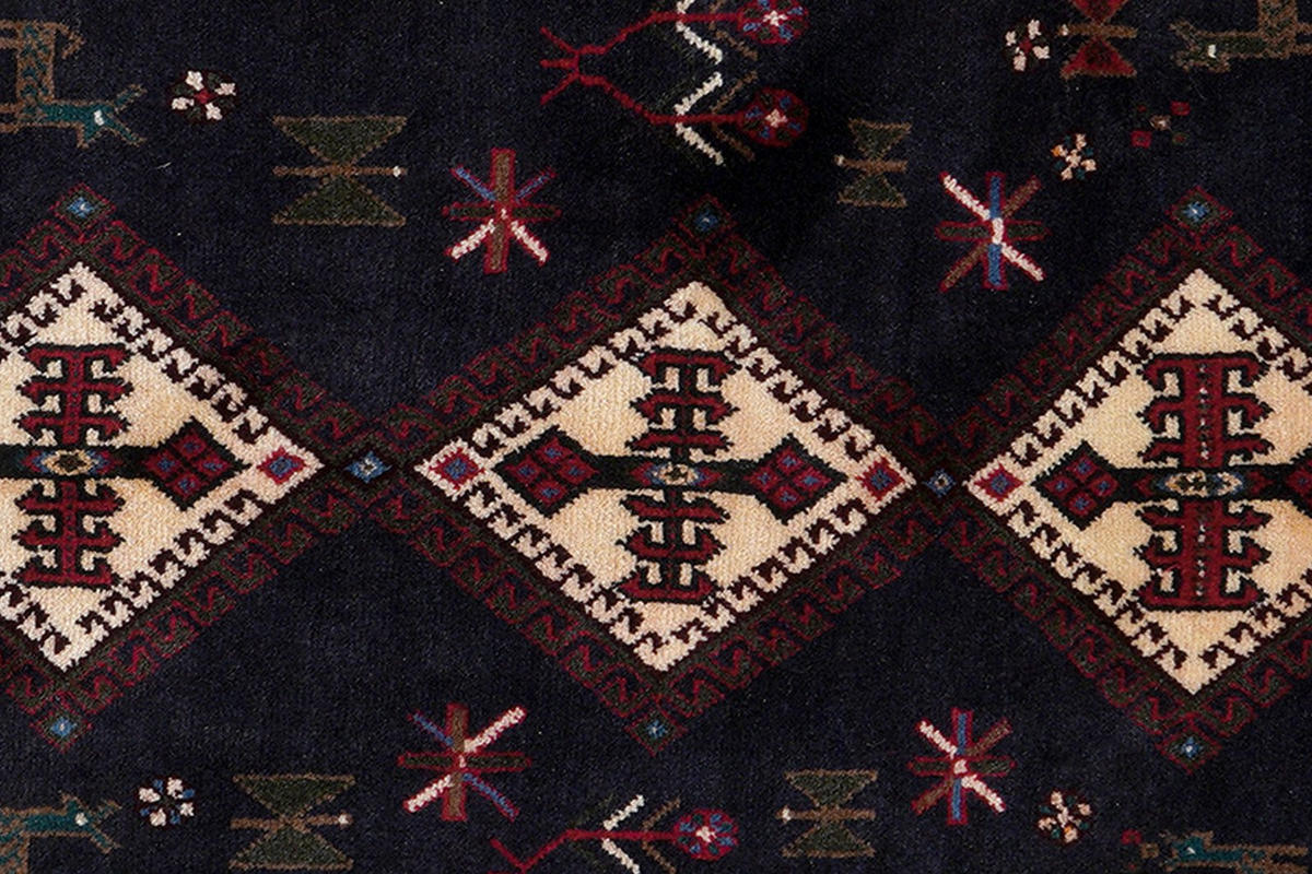 ORIENTTEPPICH handgeknüpft Afshar Blau 219/148 cm Schurwolle - Blau, Textil (148/219cm) - Looma