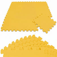 SPIELMATTE ab Null - 90 cm Baby Puzzlematte Gelb - Gelb, Kunststoff (30/30cm) - Littletom
