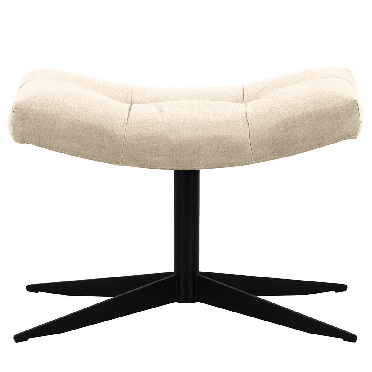 POLSTERHOCKER - Kaschmir/Schwarz, Textil/Metall (67/47/50cm) - home24