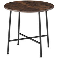 ESSTISCH Ennis,80 x 76 cm,Industrial Holz dunkel, rustikal - Rostfarben, Holz (80/80/76cm) - tectake