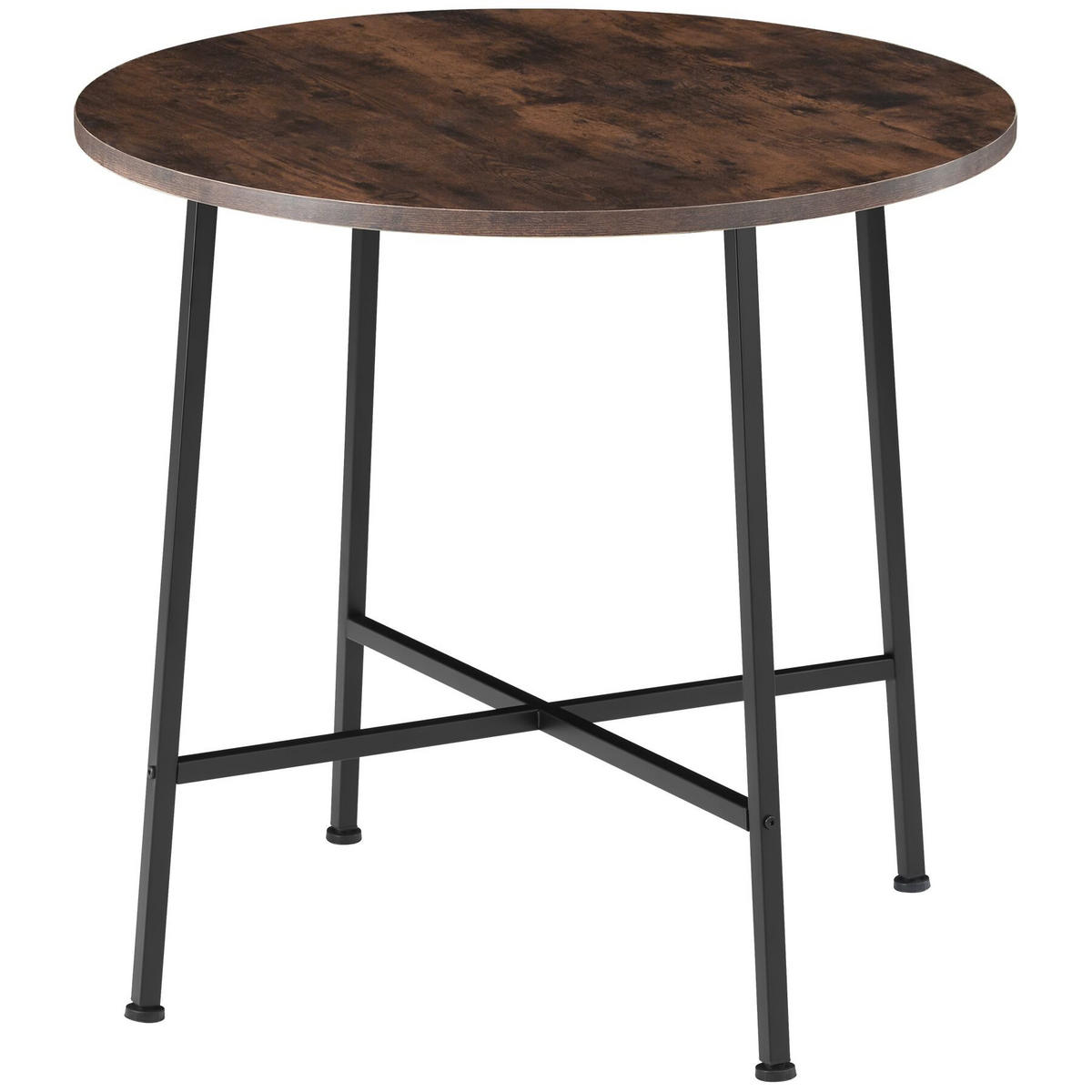 ESSTISCH Ennis,80 x 76 cm,Industrial Holz dunkel, rustikal - Rostfarben, Holz (80/80/76cm) - tectake