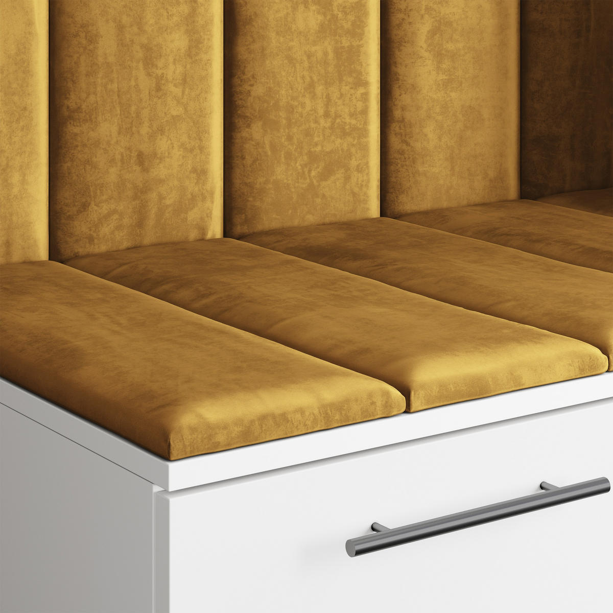 GARDEROBENSCHRANK REMA 200/240/60 cm Modern Garderobe-Set Kaschmir - Kaschmir/Gelb, Holzwerkstoff (200/240/60cm) - MASSENO