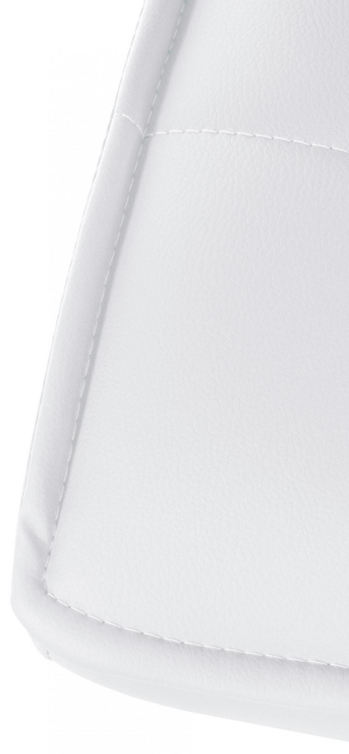 BARHOCKER Lederlook weiß - Walnussfarben/Schwarz, Textil/Metall (45/112/54cm) - CLP