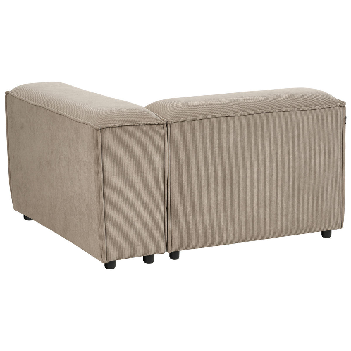 ECKMODUL Cord Hellbraun linksseitig Ardal - Hellbraun/Schwarz, Textil (120/68/120cm) - Beliani
