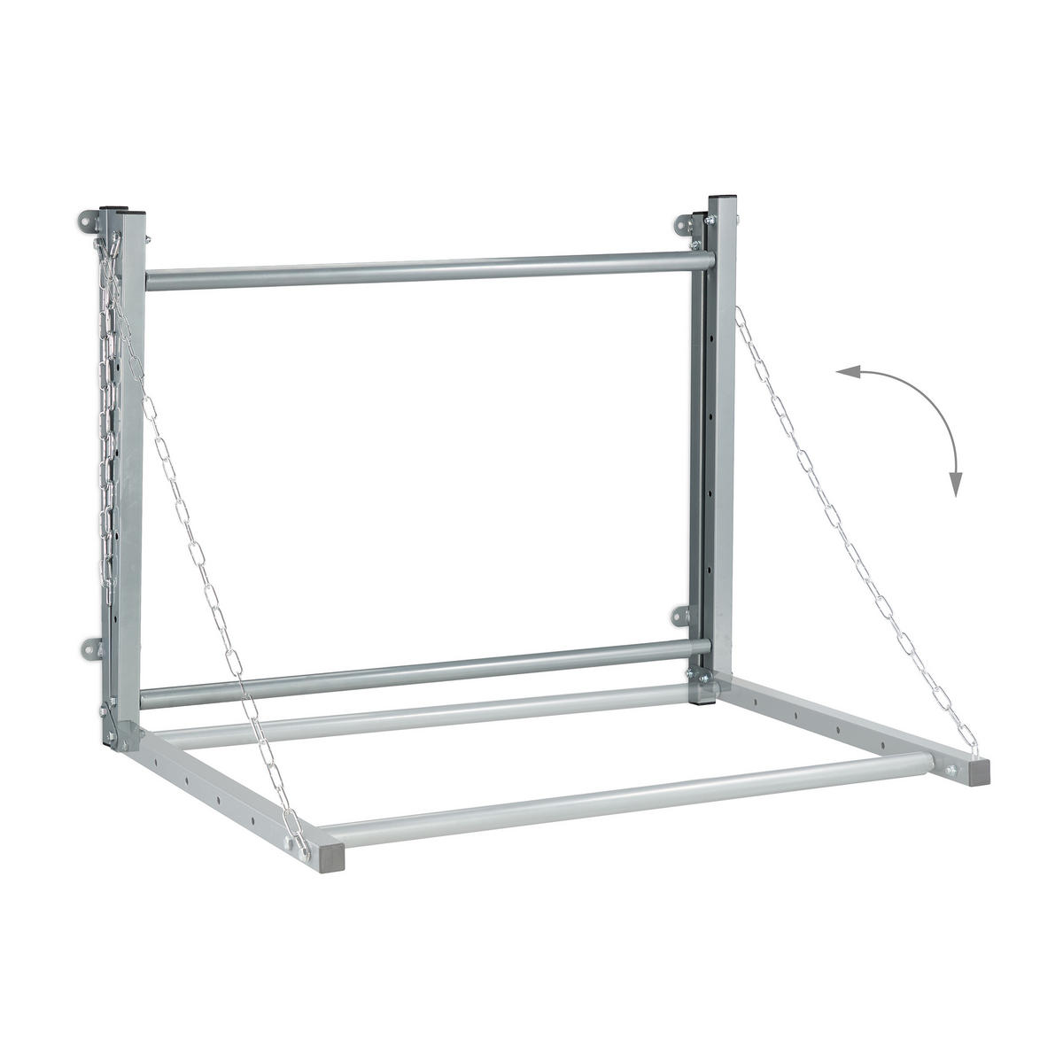 REIFENREGAL Wandmontage - Grau, Metall (143/70.5/73cm) - Relaxdays