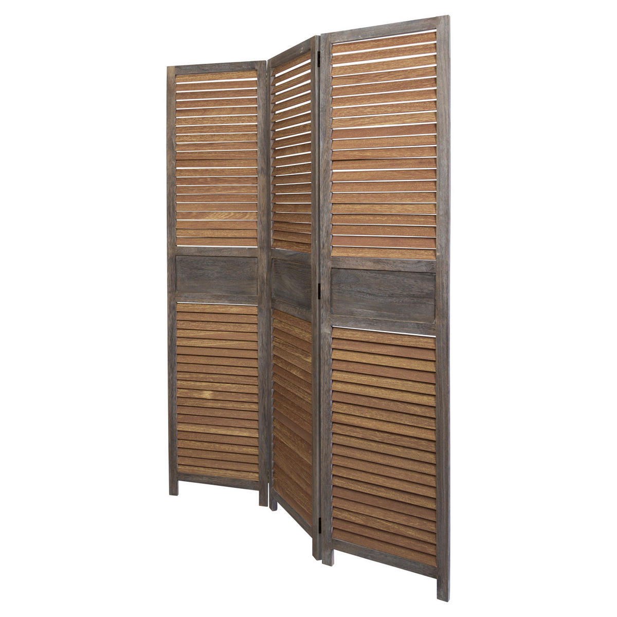 PARAVENT 3-tlg. 120/170 cm Braun Bambuslamellen - Braun, Holz (120/170/2cm) - Homestyle4u