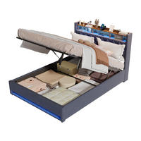 POLSTERBETT 160/200 cm aus Samt in Dunkelgrau mit Lattenrost - Grau, Textil (160/200cm) - BEAOK