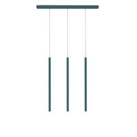 LED-HÄNGELEUCHTE Stelo X3 H60 - Blau, Metall (6/70/60cm) - Lumicom