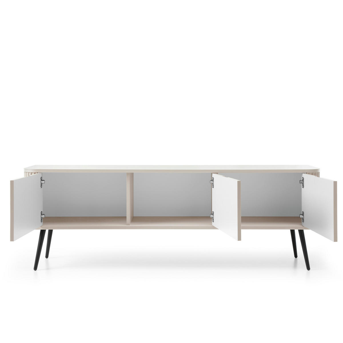 LOWBOARD TV MORDEN RTV1 Abgerundeter Korpus Kaschmir Kaschmir - Kaschmir, Holzwerkstoff/Kunststoff (168/56/39cm) - Komodee