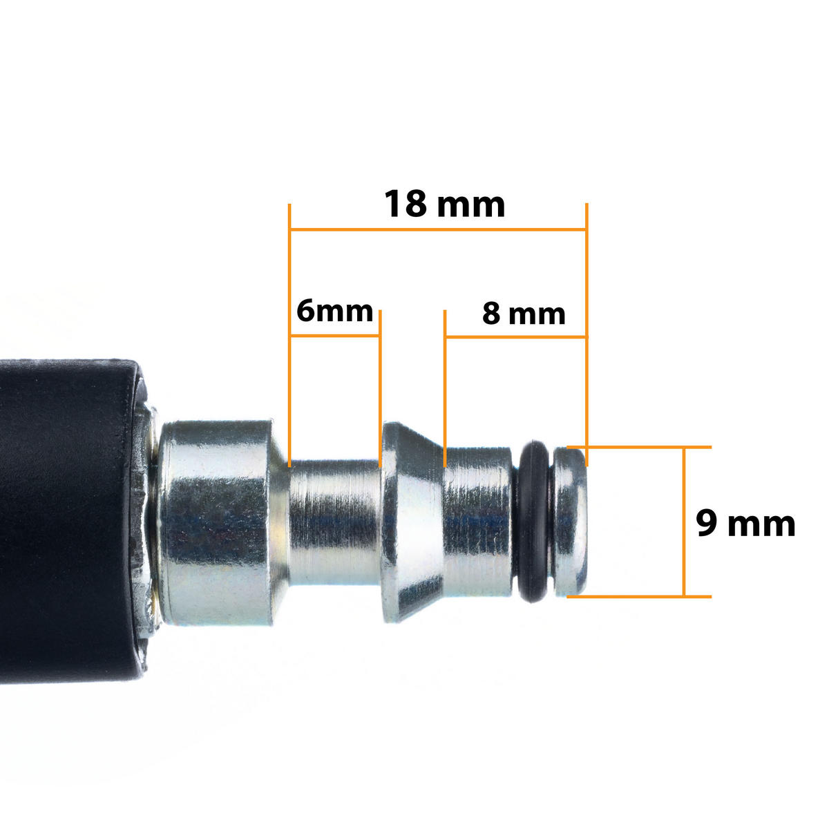 SCHLAUCH M22-QC Hochdruck, 15 m, 200 bar, 60 °C, Nylonmantel, Schnellkupplung M22 - Multicolor, Kunststoff/Metall (28/8/28cm)