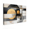 LEINWANDBILD Abstrakt - Gold - Silber - Formen - Ästhetisch - Modern 60x40 cm - Goldfarben, Textil (60/40cm) - MuchoWow