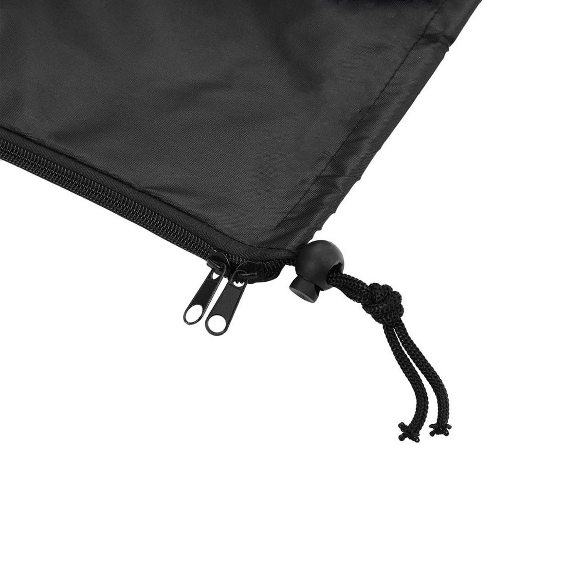 SCHUTZHÜLLE für 2,4 m Ampelschirm aus Oxford-Gewebe mit PVC in Schwarz wasserdicht UV-beständig mit Reißverschluss und Kordelzug 72 × 261 cm - Schwarz, Kunststoff (72/30cm) - Livingandhome