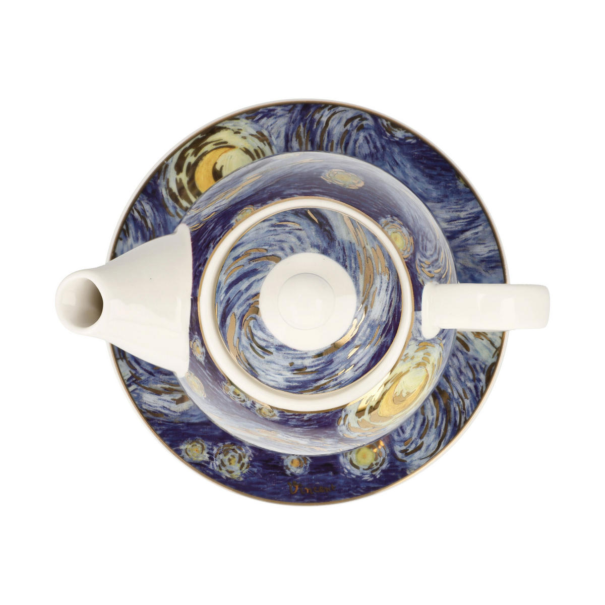 TEETASSE Vincent van Gogh - Sternennacht, New Bone China, Bunt, 350 ml - Multicolor, Keramik (0.35L) - Goebel