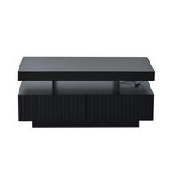COUCHTISCH Schwarz 100/50/45 cm - Schwarz, Holzwerkstoff (50/100/45cm) - PANGIVO