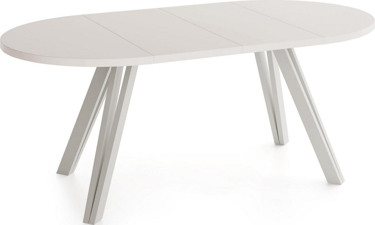 ESSTISCH Ravero runder ausziehbarer, Kaschmir 100-180/100/77 cm - Kaschmir, Holz/Holzwerkstoff (100/100/77cm) - WFL GROUP