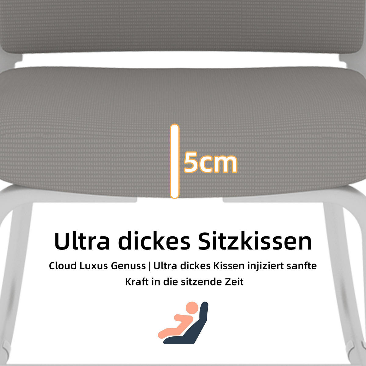 BÜROSTUHL Netz Grau & Weiß - Weiß/Grau, Textil/Metall (59/90/55cm) - WISHDOR