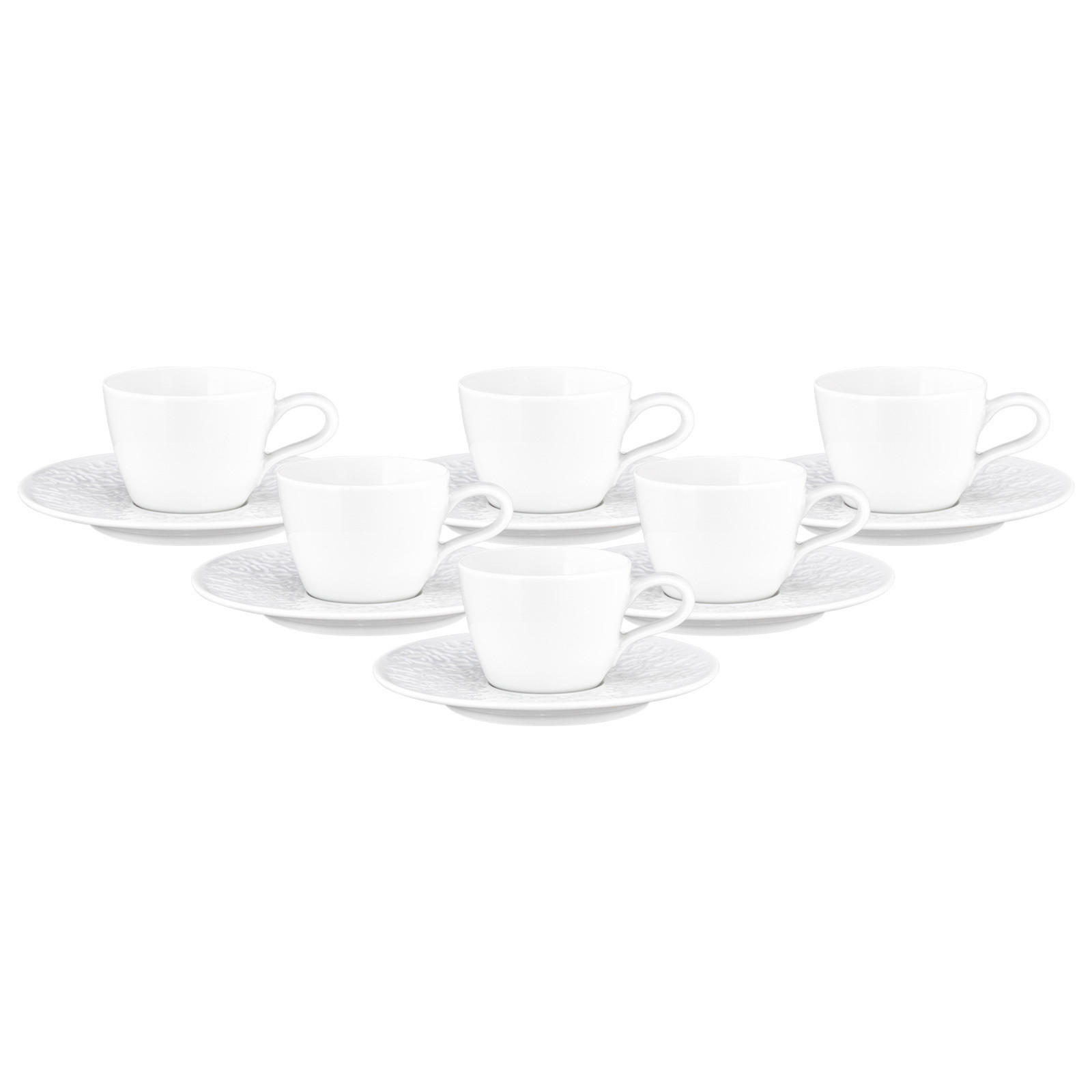 ESPRESSOTASSEN MIT UNTERTASSEN Nori Home weiß 90 ml 6er Set - Weiß, Keramik (13.6/6.6/13.6cm) - Seltmann Weiden