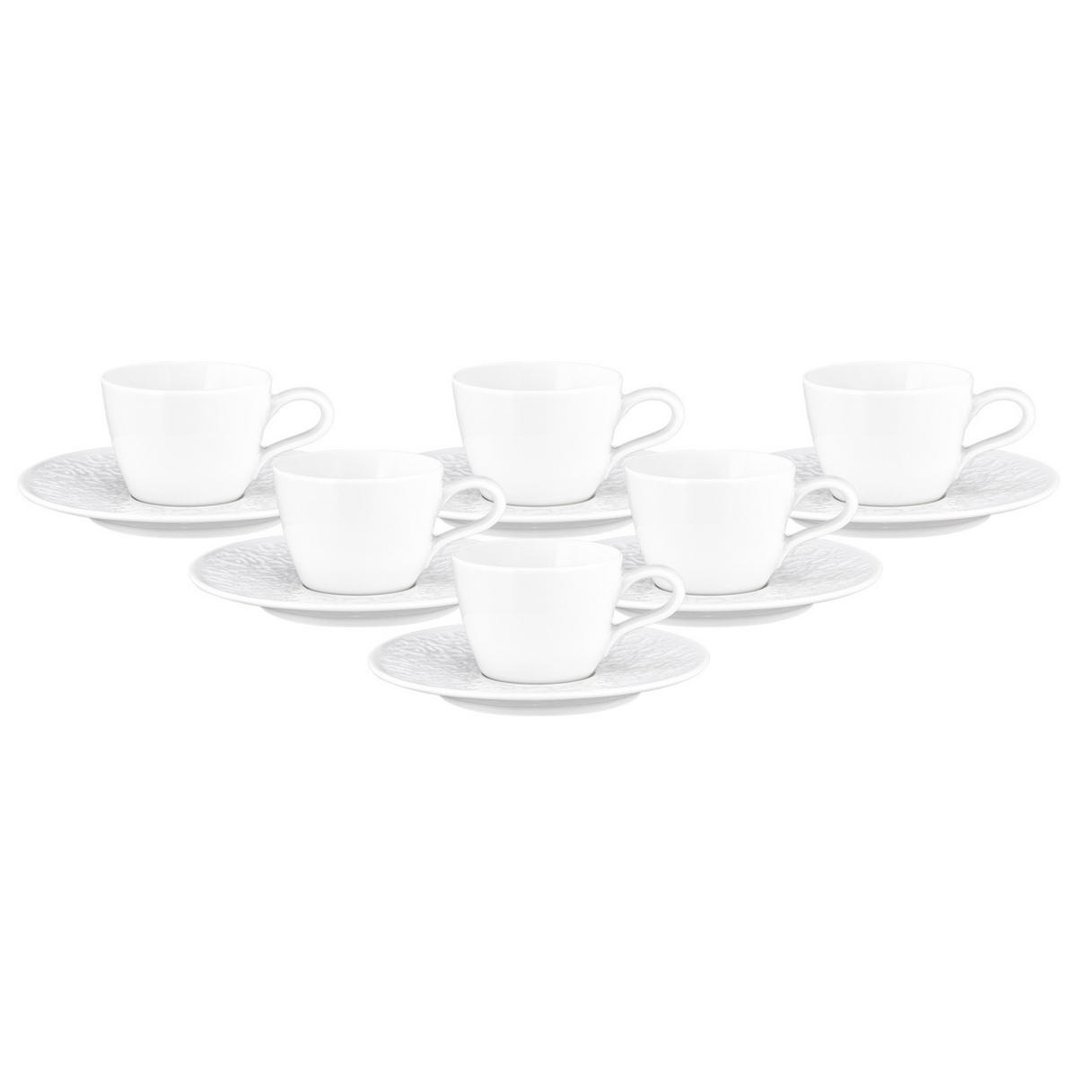 ESPRESSOTASSEN MIT UNTERTASSEN Nori Home weiß 90 ml 6er Set - Weiß, Keramik (13.6/6.6/13.6cm) - Seltmann Weiden