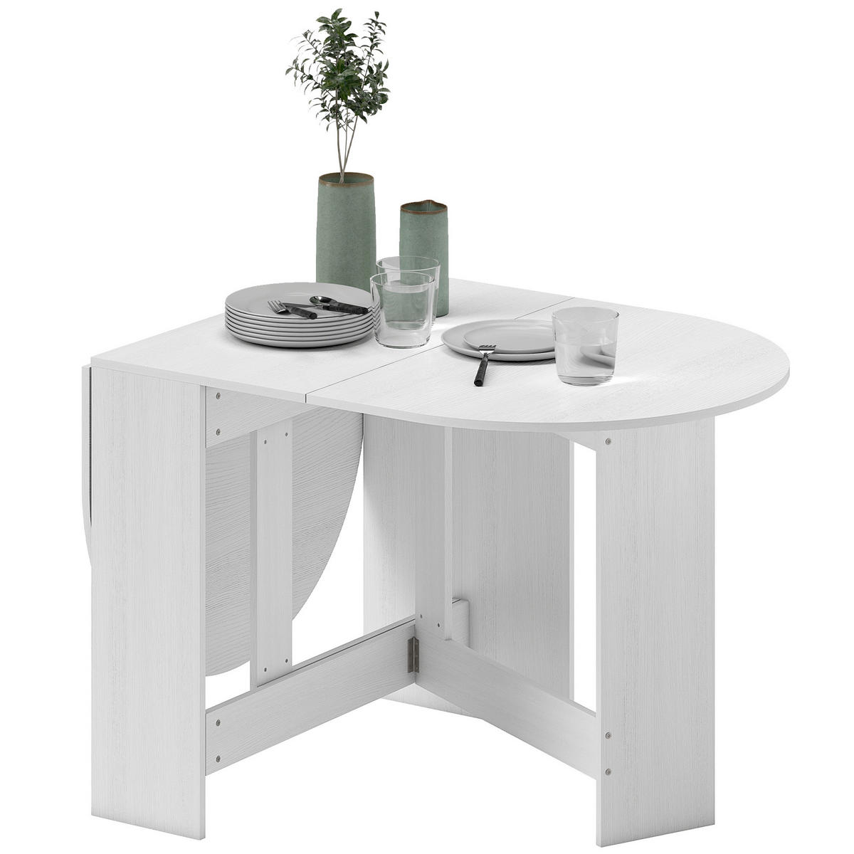 ESSTISCH Weiß 1 Stück - Weiß, Kunststoff (163/80/75cm) - GiPP