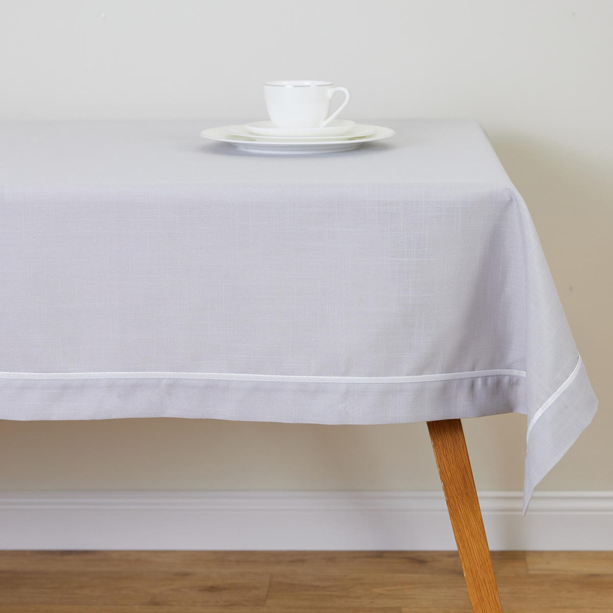 TISCHDECKE Tideno - Grau, Textil (220/150/1cm) - home&you