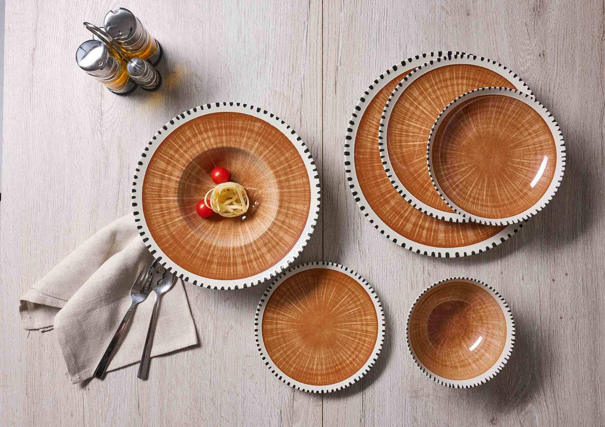 SPEISETELLER Natura Braun ø 26 cm 6er Set - Braun, Keramik (26cm) - Ritzenhoff Breker