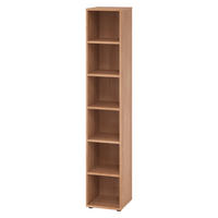 REGAL - 6 Ordnerhöhen 40/40/215,6 cm in Nussbaumfarben - Nussbaumfarben, Holzwerkstoff (40/215.6/40cm) - bümö