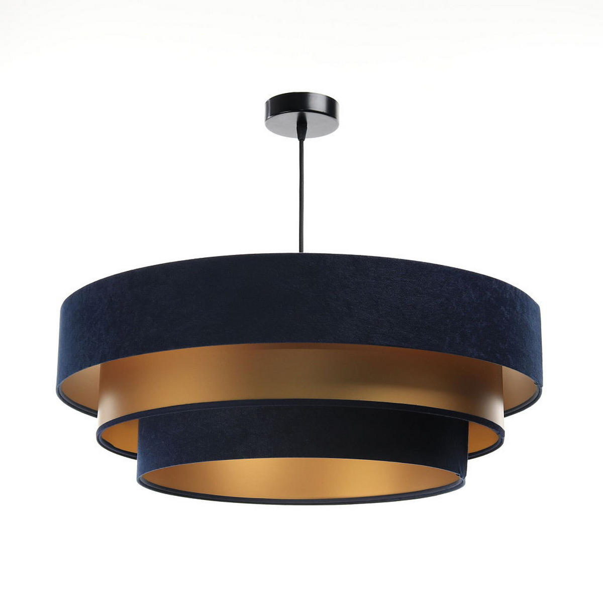 HÄNGELEUCHTE Blau 60/20 cm - Schwarz, Kunststoff (60/1.5/20cm) - ONZENO