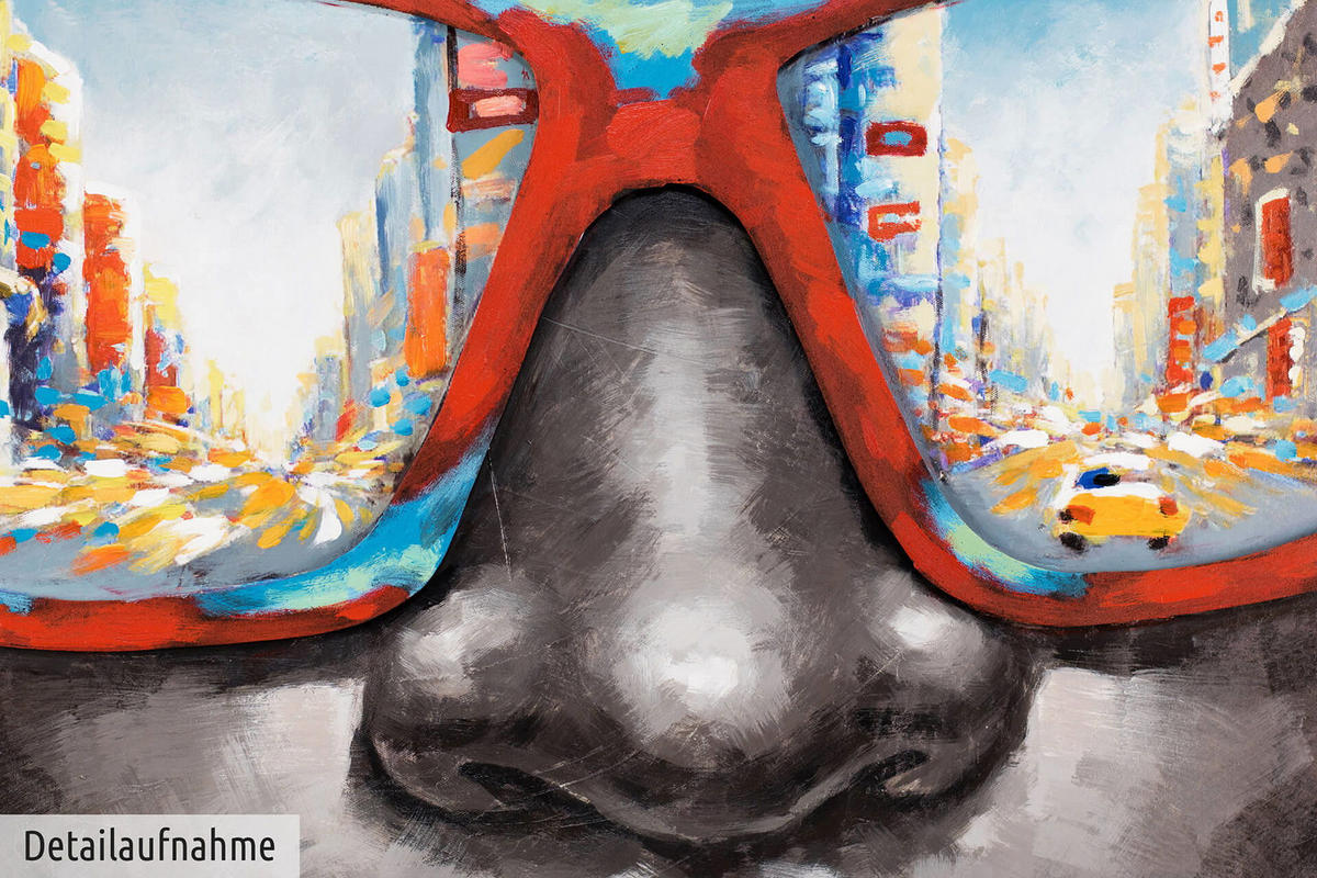 ACRYLBILD HANDGEMALT 80/80 cm - Grau, Holz/Textil (80/80cm) - KUNSTLOFT