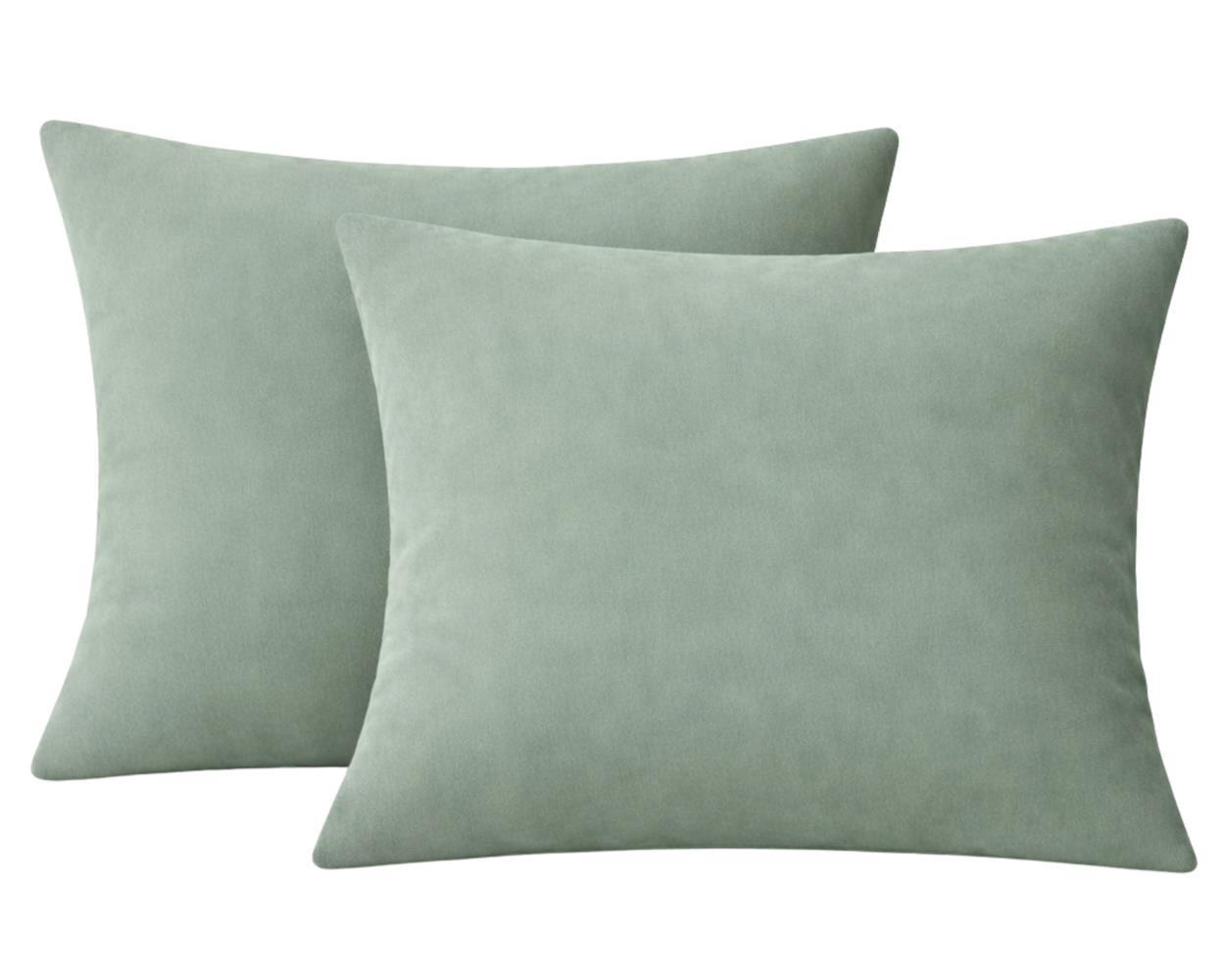 KISSENBEZUG Stone Washed 80x80 cm aus 100% Baumwolle, Renforce Kissenhülle 80 x 80 im 2er Set - Grün - Grün, Textil (80/80cm) - Carpe Sonno