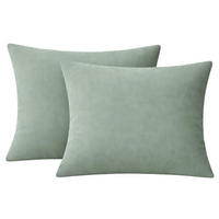 KISSENBEZUG Stone Washed 40x40 cm aus 100% Baumwolle, Renforce Kissenhülle 40 x 40 im 2er Set - Grün - Grün, Textil (40/40cm) - Carpe Sonno