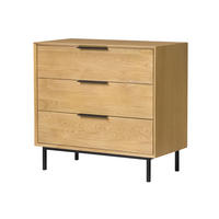 KOMMODE Bergen, Natur Massiveiche - Beige, Holz (85/80/43cm) - WOODEK