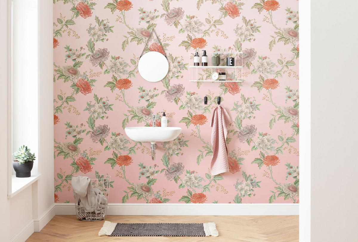 FOTOTAPETE Blumen 400 x 280 cm - Pink, Papier (400/280cm) - Sanders & Sanders