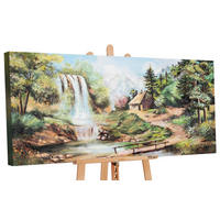 GEMÄLDE Wasserfall auf Keilrahmen 120x60 cm - Multicolor, Holz (120/60cm) - YS-art gallery