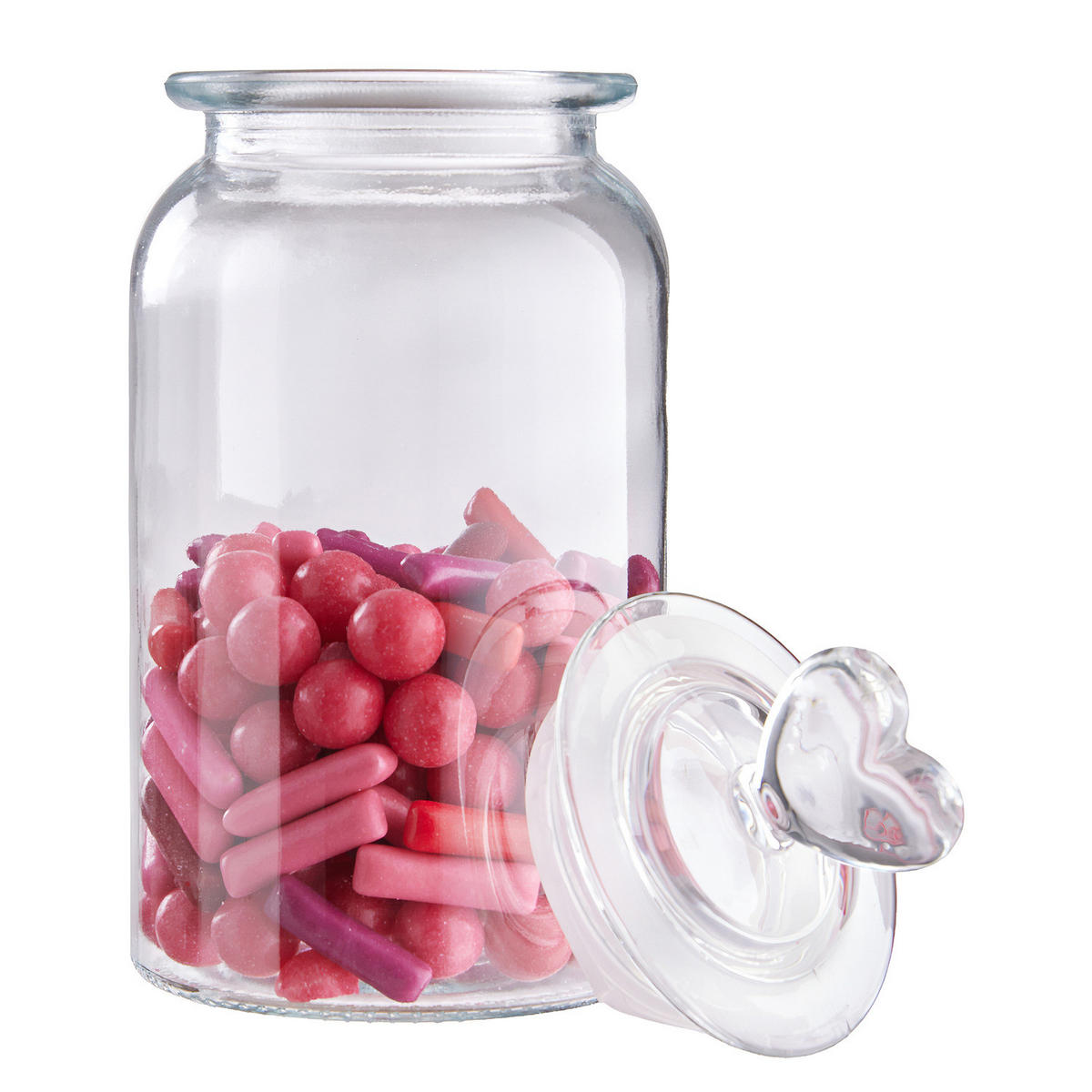 AUFBEWAHRUNGSGLAS Sweet Hearts mit Herzen - Transparent, Glas/Kunststoff (10/23/10cm) - Butlers