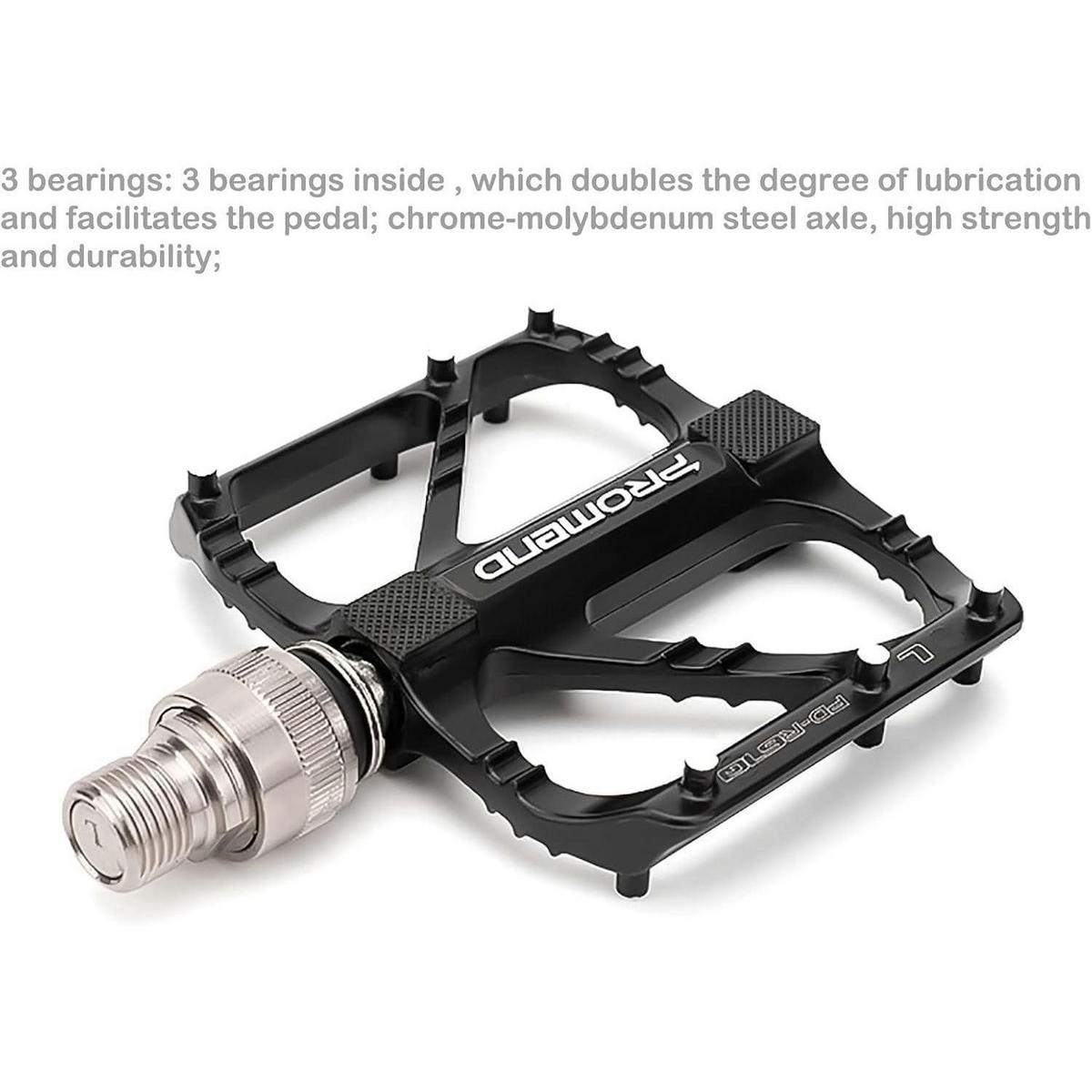 FAHRRADPEDALE Aluminium Schwarz 3 Lager - Schwarz, Metall (9.1/1.8/10.5cm)