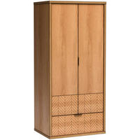 DREHTÜRENSCHRANK Fun mit 1 Schublade und 2 Türen - Eichefarben, Holzwerkstoff (86.5/187/60.5cm) - Beautysofa