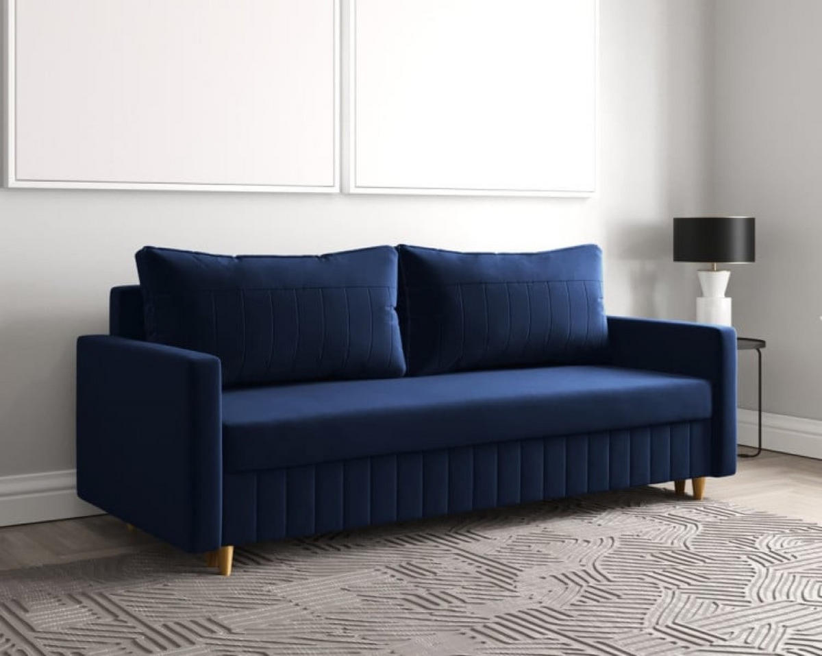 SOFA Granat MARO Mit Schlaffunktion - Blau, Textil (217/92/85cm) - Sepro Meble