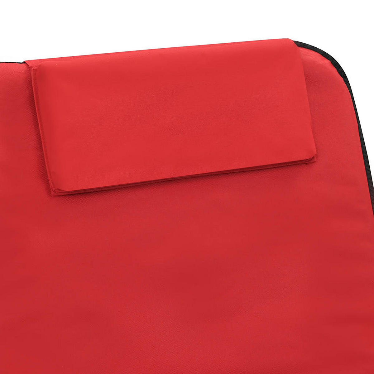 KLAPPBARE Strandmatte 2Er Set Stahl Und Stoff Rot - Rot, Metall (53/47/160cm) - vidaXL